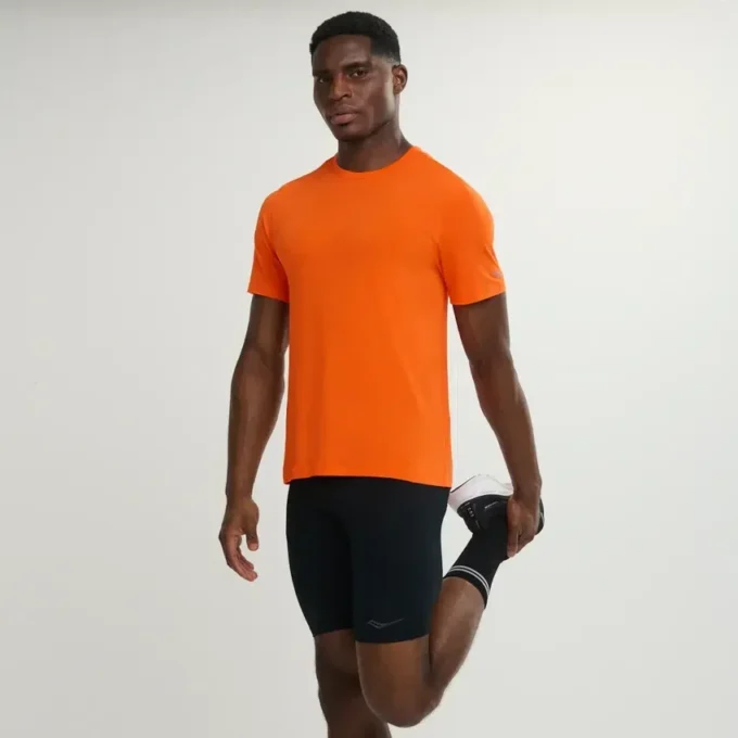 Saucony Stopwatch met korte mouwen voor heren